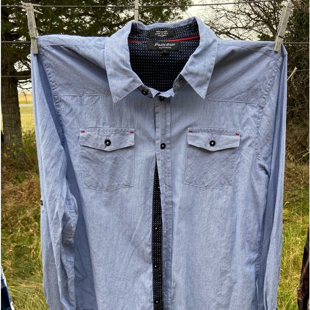Eighty Eight Platinum Blue Boyfriend Shirt